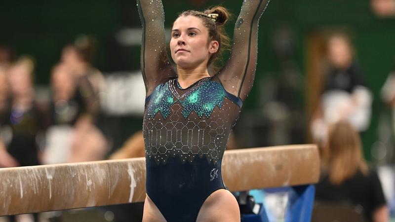 Devyn Valuch GYMNASTICS PLACES THIRD AT SAN JOSE STATE QUAD - Sacramento State
