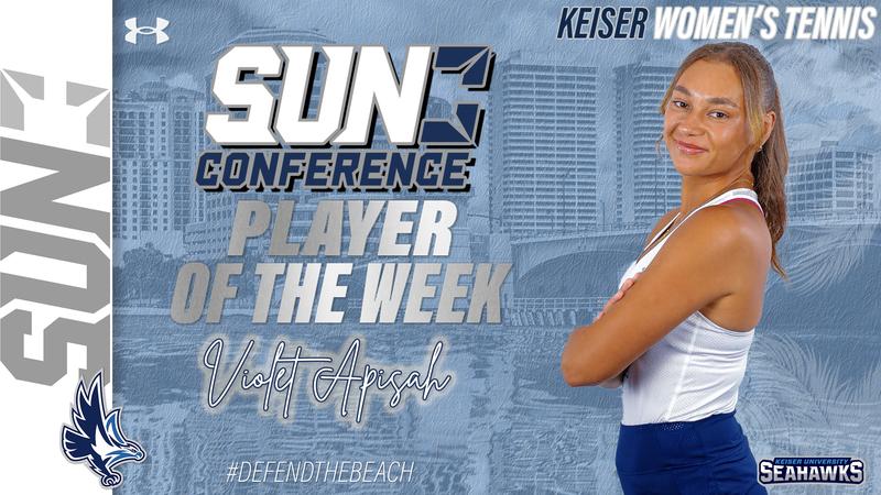 Apisah Claims Sun Conference Tennis Player of the Week Honors - Keiser ...