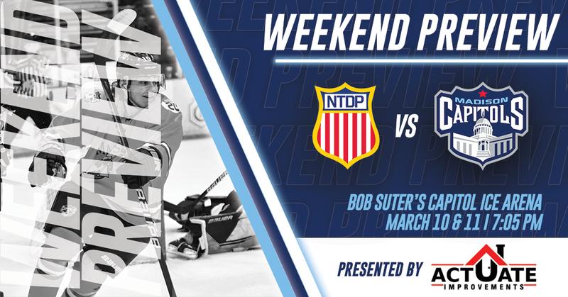 Usntdp Weekend Preview: Caps Host USNTDP U-18's for Weekend Set - Madison Capitols