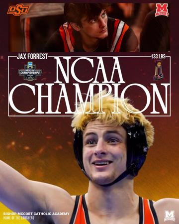 Jake Forst Alumni: Jax Forrest Wins NCAA Title - Bishop McCort Catholic High ...