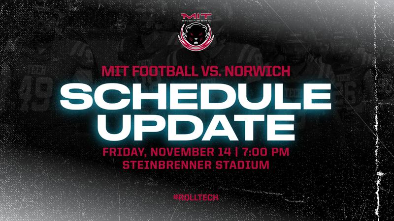 Mit Football Division Football Game vs. Norwich Moved to Friday, November 14 at 7:00 PM ...