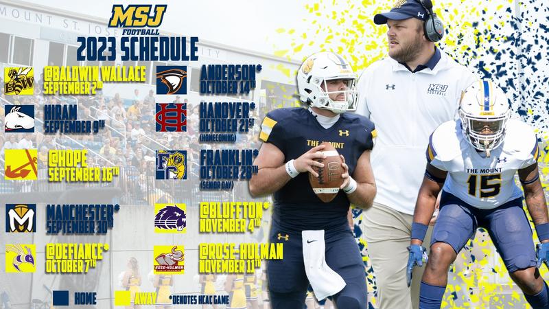 MSJ Football Announces 2023 Schedule - Mount St. Joseph University