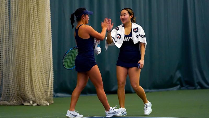 Nima Roshan Women’s Tennis Notches Two Wins in Spring Opener - Naval Academy Athletics