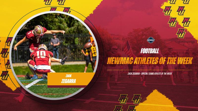Baseball Horizontal Football: Zegarra earns first career NEWMAC Special Teams Athlete of ...