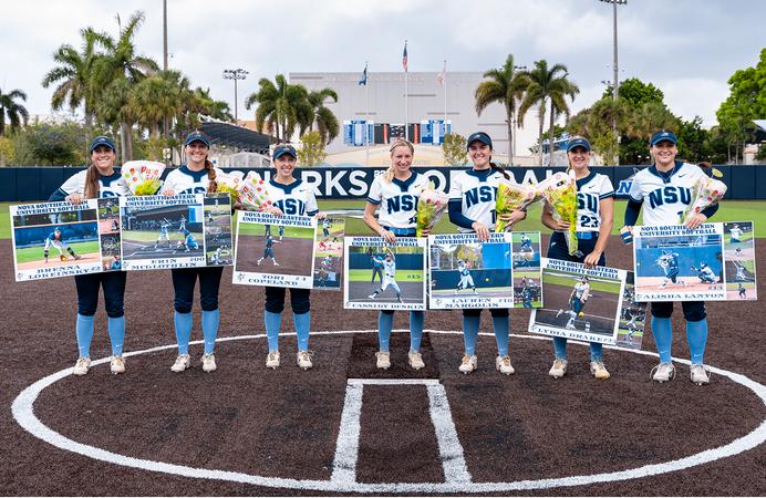 NSU Softball honors senior class, completes series sweep over Lynn ...