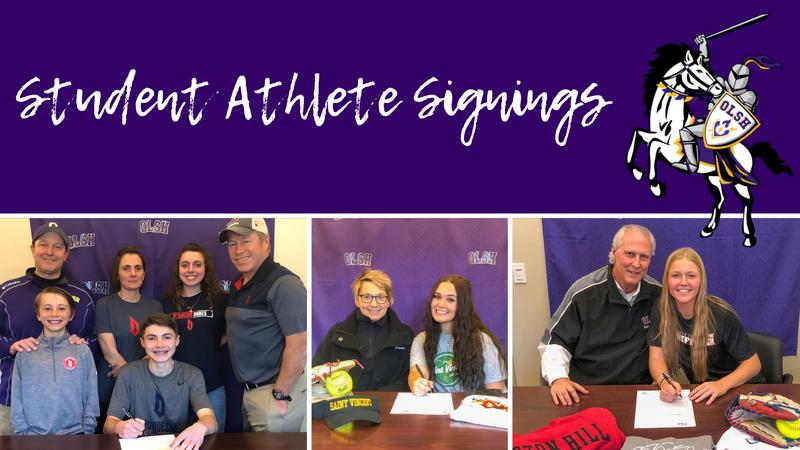 Chargers Sign on to Play College Sports - OLSH Athletics