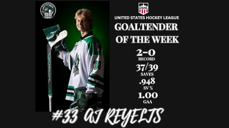 Caleb Reyelts AJ Reyelts Earns USHL Goaltender of the Week Honors! - Cedar Rapids ...