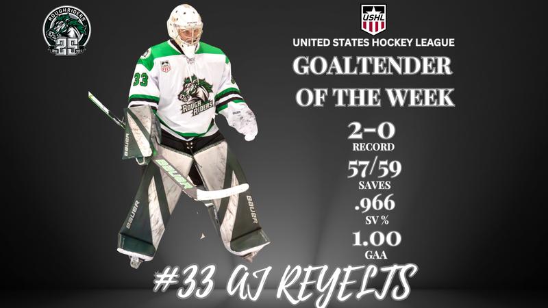 Caleb Reyelts AJ Reyelts Earns USHL Goaltender of the Week Honors! - Cedar Rapids ...