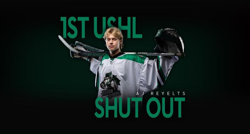 Caleb Reyelts AJ Reyelts Earns His First USHL Shut Out - Cedar Rapids RoughRiders