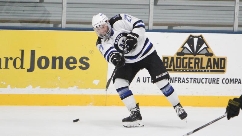 Ryan Marquart Sabre men's hockey falters late at No. 15 Trine - Marian University