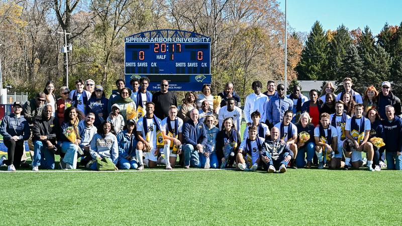 Spring Arbor Field Men's Soccer draws with Saint Francis on Senior Day - Spring Arbor ...