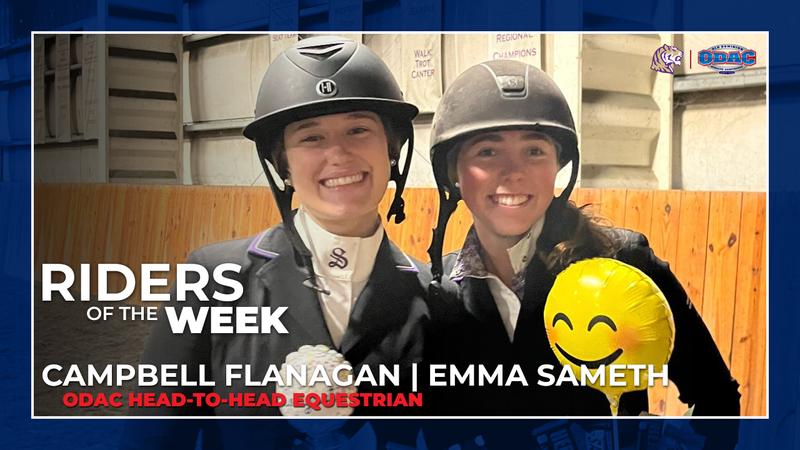 Ly Sameth Sameth and Flanagan pick up ODAC Riders of the Week - The University of ...