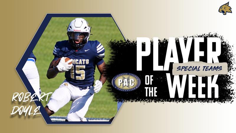 Track Field Front Doyle earns PAC Special Teams Player of the Week recognition - Thiel ...