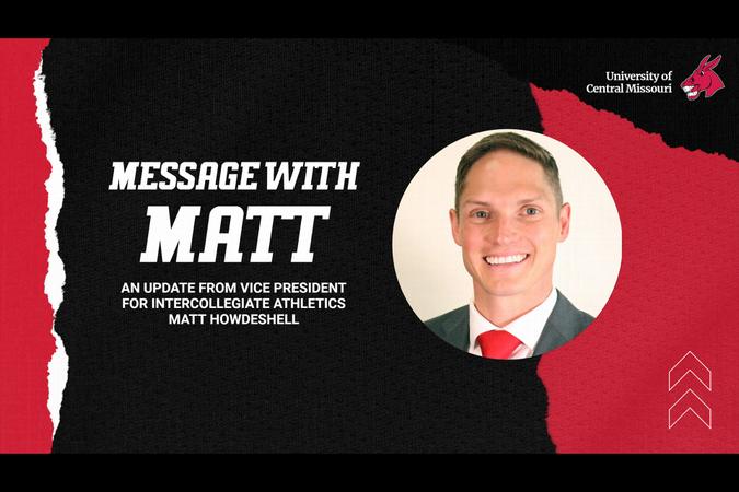 Message With Matt: An Update from Vice President for Athletics Matt ...