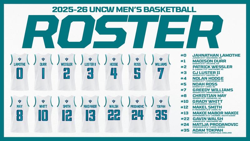 UNCW Announces '25-26 Men's Basketball Roster - UNC Wilmington Athletics