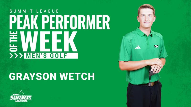 Wetch Grayson Wetch named Kwik Star Summit League Men's Golf Peak Performer ...
