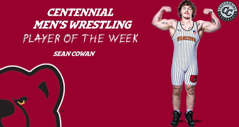 Tim Cowan Rspb Cowan Named Centennial Wrester of the Week - Ursinus College