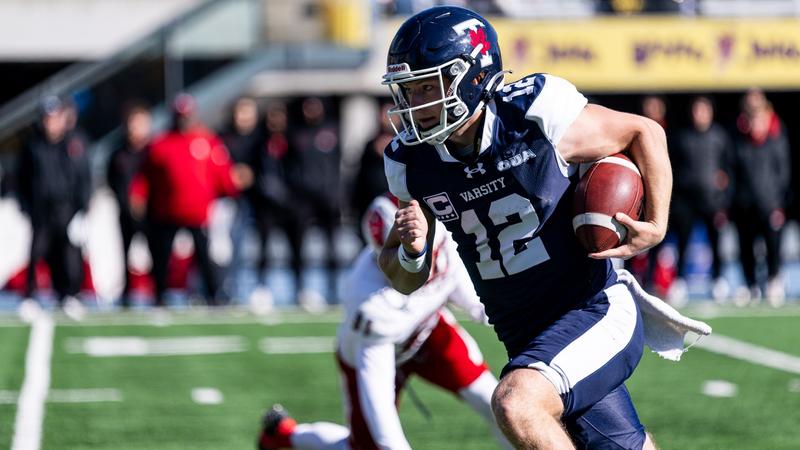 Toronto Rowing Football BLUES FALL IN 56TH ANNUAL RED & BLUE BOWL - University of Toronto Athletics