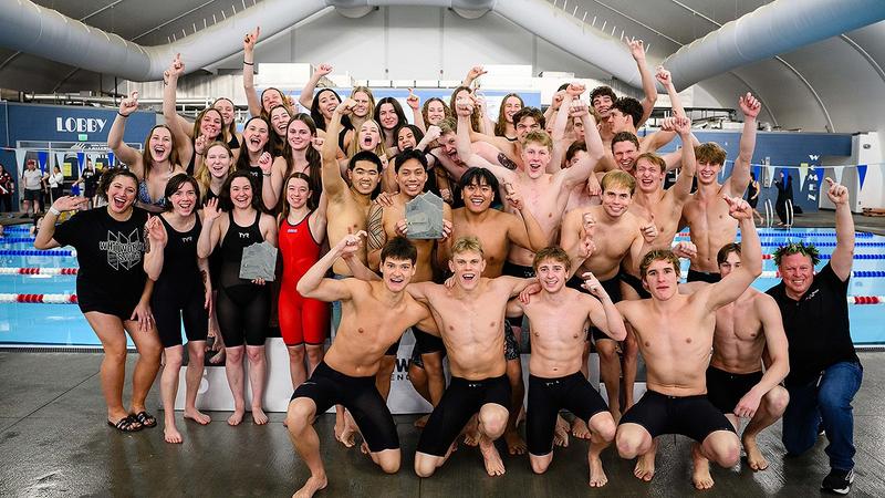 Nwal Swimming teams sweep to NWC titles! - Whitworth University