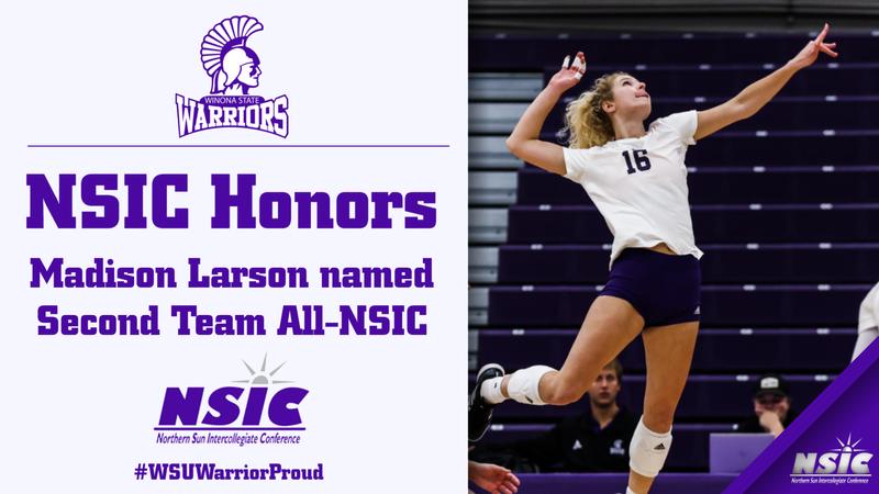Madison Larson Madison Larson earns All-NSIC honors in volleyball - Winona State ...
