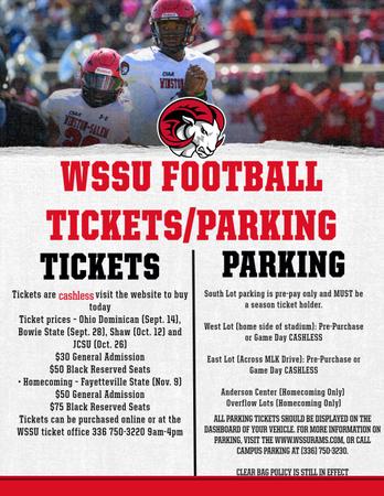 2024 Parking Information - Winston-Salem State University