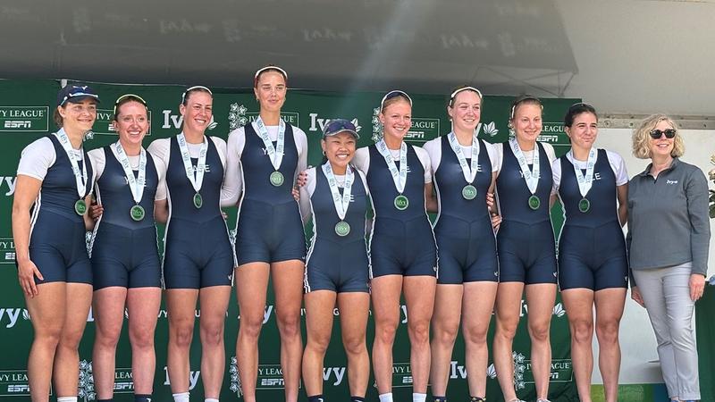 Ivy Rowing All Five Crews Medal at Ivy Championship - Yale University