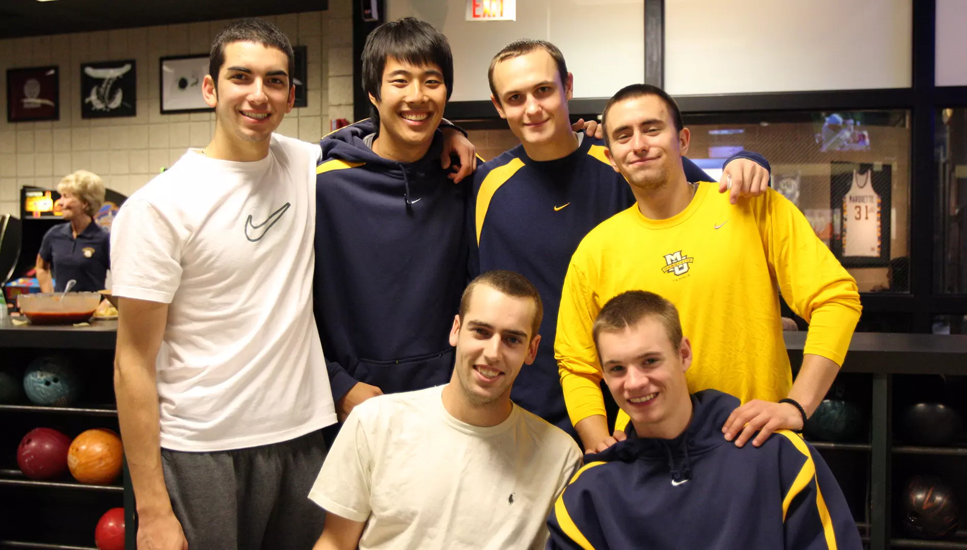 Marquette SAAC Bowling Fundraiser at the AnnexAnnex, Bowling, Dusan Medan, Mark Rutherford, Men's Tennis, Niko Boulieris, SAAC, Stephen Shao, Trent Hagan