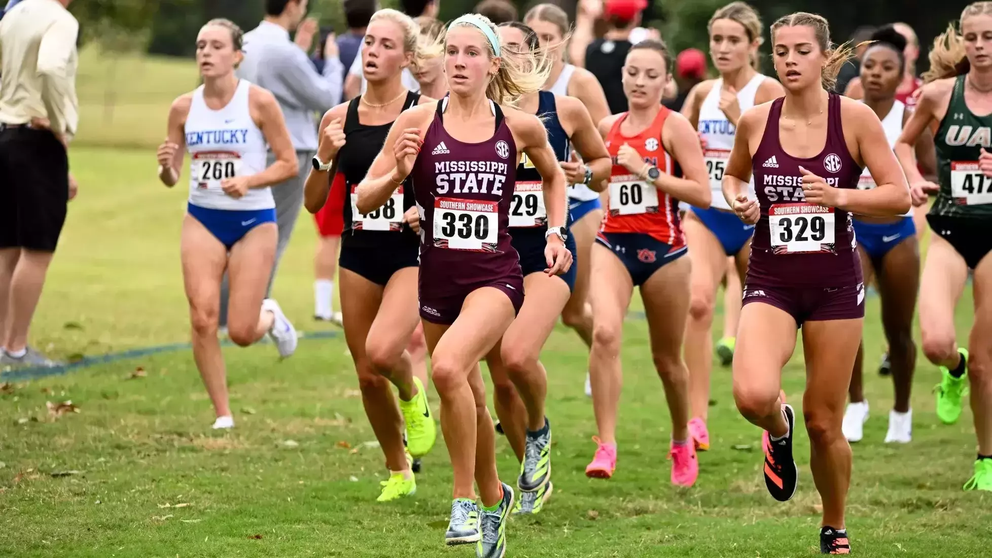 HUNTSVILLE, AL - September 13, 2024 - Mississippi State Middle Distance Runner Gabrielle Boulay during the Southern Showcase at the John Hunt Cross Country Park in Huntsville, AL. Photo By Reily Rogers