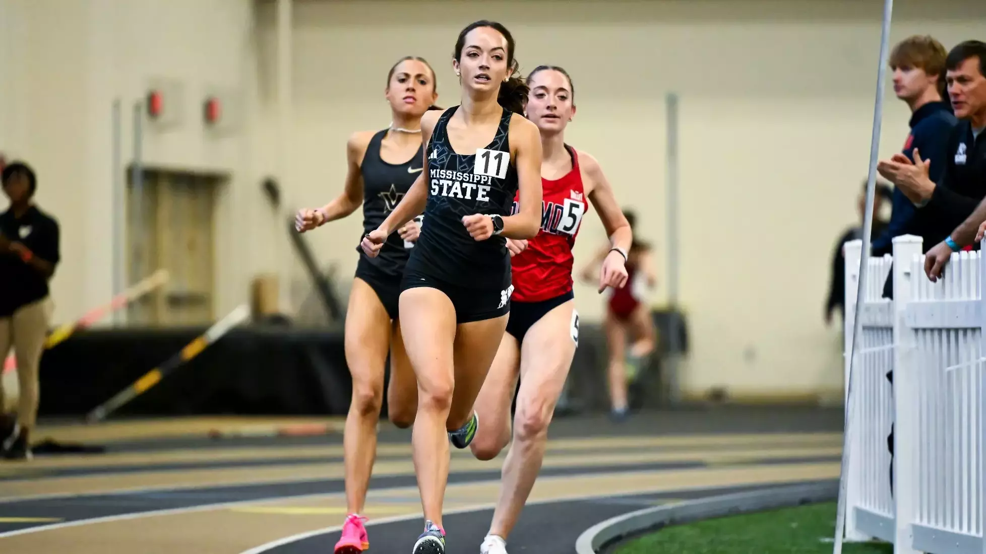 NASHVILLE, TN - January 18, 2025 - Mississippi State Distance Runner Kaitlyn Burge during the Vanderbilt Invitational at the Vanderbilt Multipurpose Facility in Nashville, TN. Photo by Reily Rogers