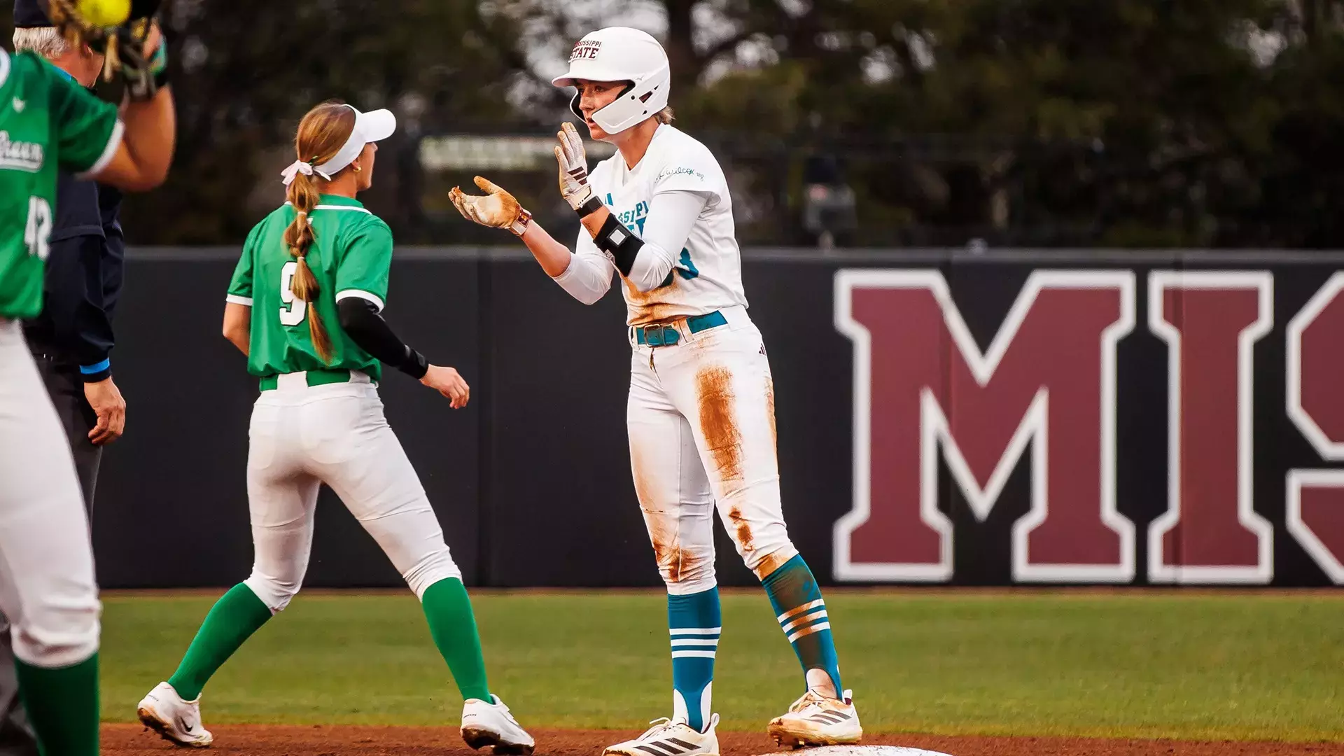 STARKVILLE, MS - February 14, 2026 -Mississippi State Outfielder Kinley Keller (#33) during the game between the North Texas Mean Green and the Mississippi State Bulldogs at Nusz Park in Starkville, MS. Photo By Natalie Ryals