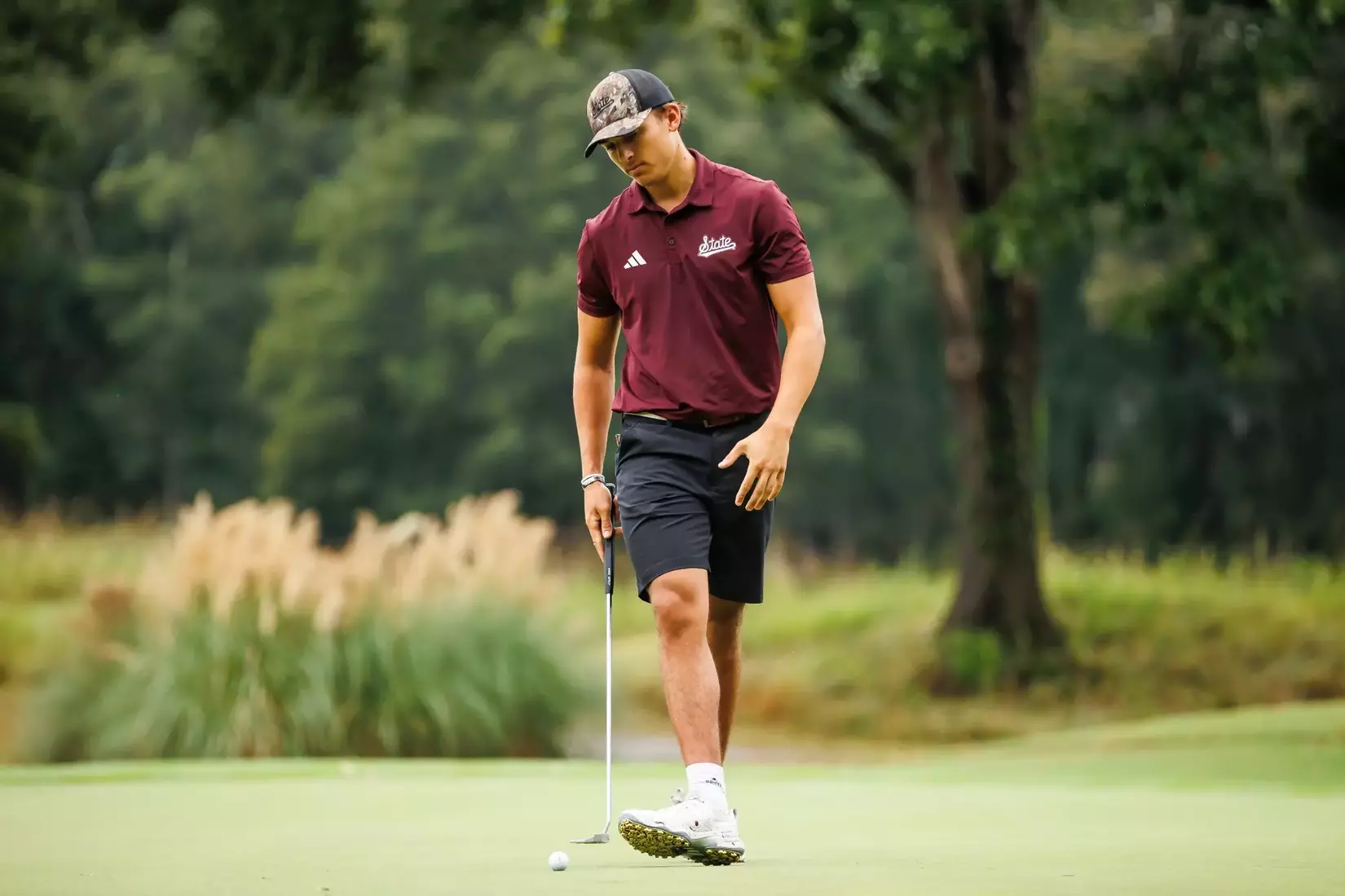 WEST POINT, MS - September 24, 2025 - Mississippi State's Ben Kelling during the qualifying round at Old Waverly in West Point, MS. Photo By Hallie Walker