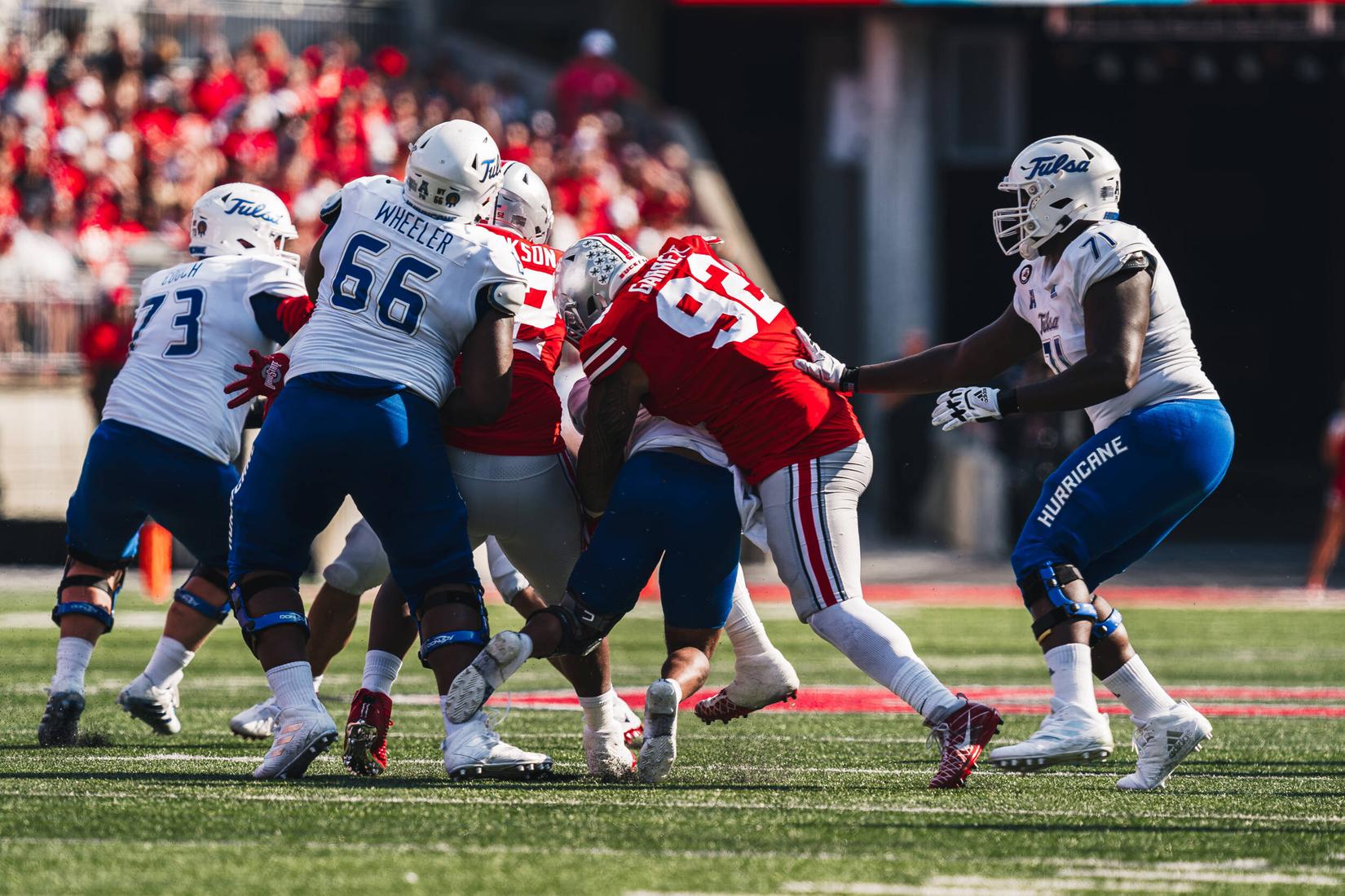 Master Teague III barrels 41-yards to the end zone, Ohio State