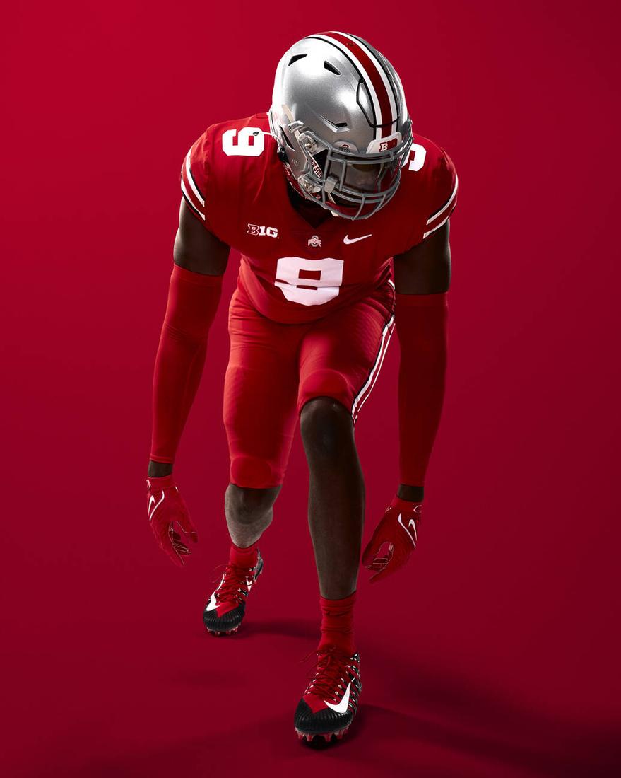 A Color Rush of All-Scarlet Uniforms for Game Against Penn State - Ohio  State