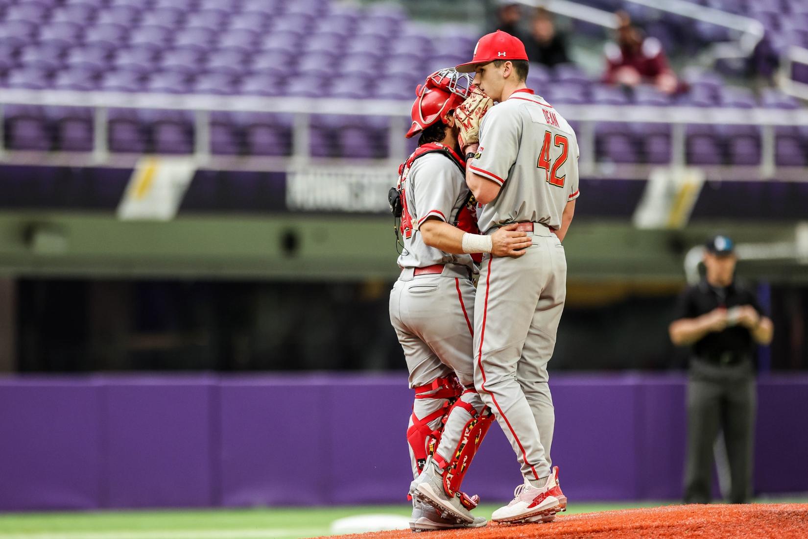 Maryland Baseball on X: End 8  Big Dave comes in and does his thing!!!  Ninth inning loading LETS GO TERPS!!! Terps 10, Patriots 10   / X