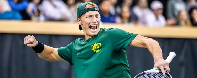 Oskar Brostrom Poulsen celebrates win over USC 2024
