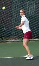 Morgan Landes defeated BU's Elisa Glas in three sets, 6-7(5), 6-4, 1-0 (6) in the Eagles' 6-1 win over the Terriers