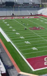 The Eagles began practice Monday on their brand new FieldTurf surface in Alumni Stadium.