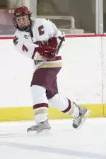 BC captain Sarah Carlson scored her third goal of the season against Northeastern on Sunday.