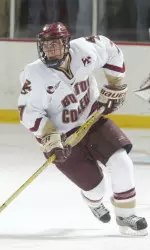 Junior Peter Harrold looks to beat Maine twice this weekend