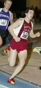 Sophomore Mark Alizzi ran the 3,000 meters at the IC4A Championships.