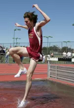 Drew Bouchard finished 14th in the steeplechase.