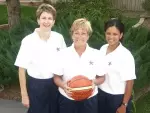 The 2005 World University Games Coaching Staff (Cathy Inglese, Kathy Delaney-Smith, Pokey Chatman) and team will begin competition in Turkey August 10.  They hope to play for gold August 19.