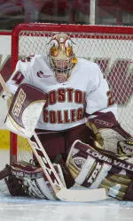 Alison Quandt stopped 41 of 44 shots faced against No. 10 Clarkson University.