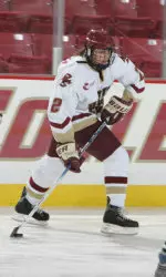 Freshman Becky Zavisza has been named Hockey East Rookie of the Month for the second time this season.
