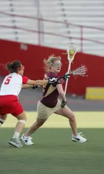 Freshman Jenna McCabe scored a goal and led the team with two draw controls as the Eagles fell to No. 8 Dartmouth.