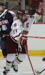Junior co-captain Deb Spillane recorded three points in BC's 5-0 shutout over Clarkson.