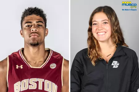 Derryck Thornton (left) and Julia Lyons (right) pose for Eagle of the Week.
