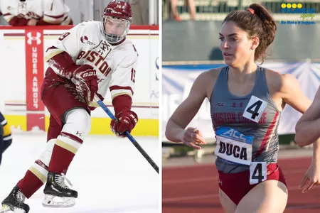 Mike Hardman (left) and Paige Duca (right) were named Eagles of the Week.