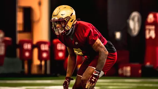 Graduate transfer Deon Jones participates in preseason practice at the Fish Field House.