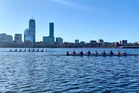 Two Eagles' boats on the Charles River.